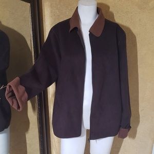 COACO New York two tone suede blazer jacke…